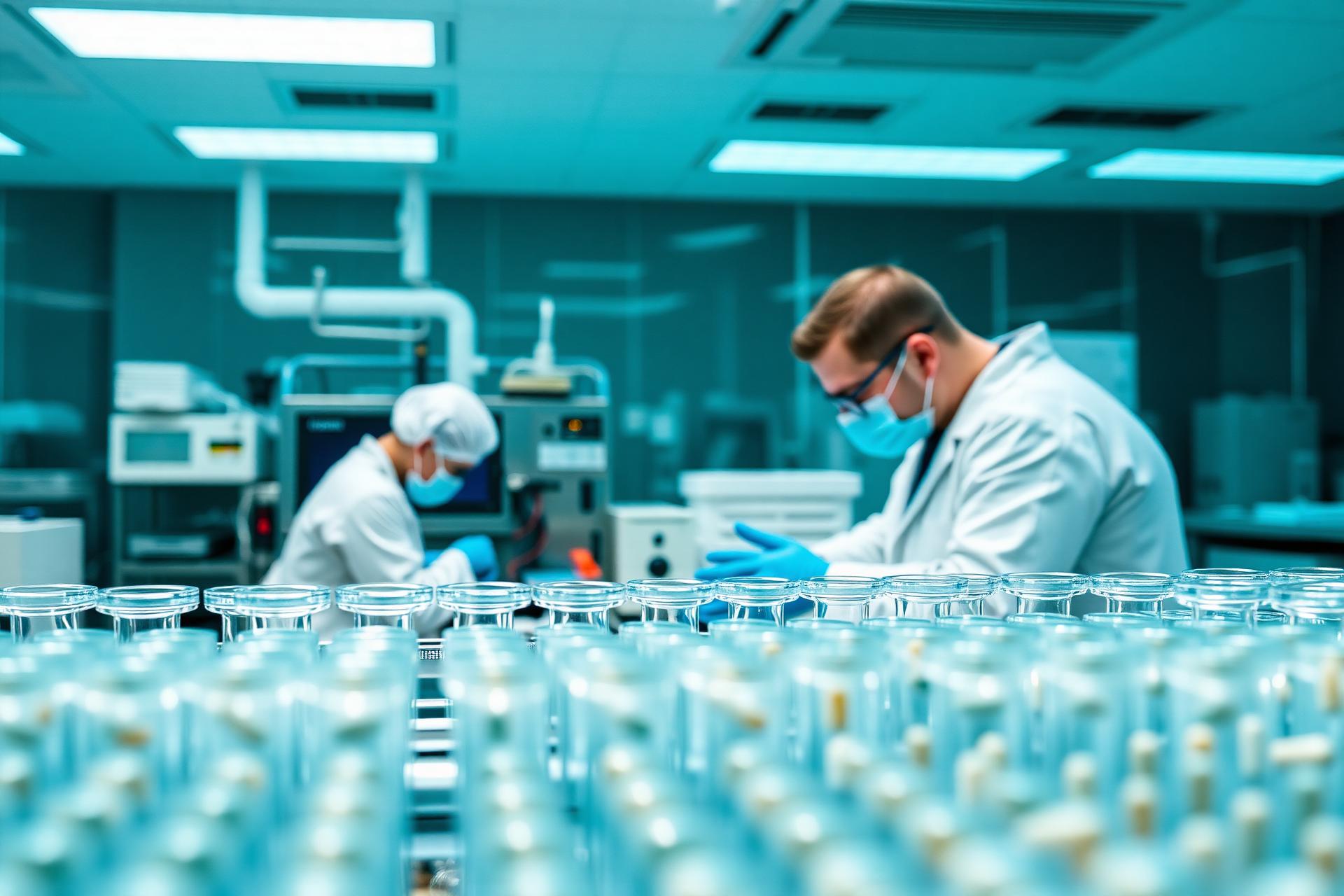 Modern pharmaceutical manufacturing facility